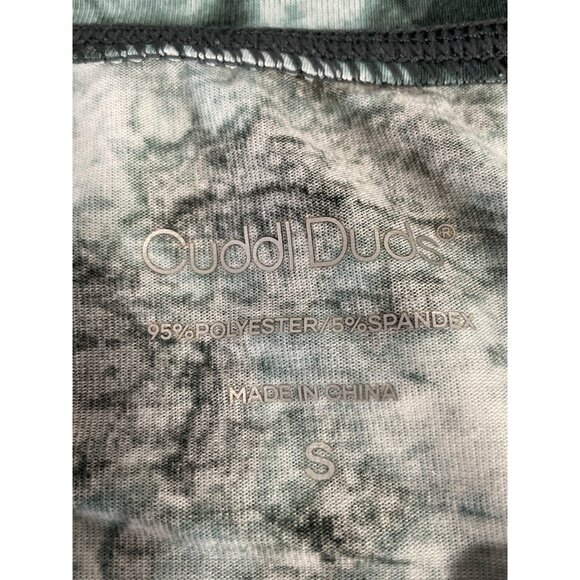 Cuddl Duds Tee and Bermuda Set Men Small Crewneck Short Sleeve Green Tie Dye NEW - Picture 5 of 8
